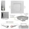 Nuwatt 4" Square Ceiling Light Ultra Thin LED Recessed Lighting 5CCT 2700K/3000K/3500K/4000K/5000K 6 PK NW-P-SQDL-4-9W-5CT-WH-6P - alternate 4